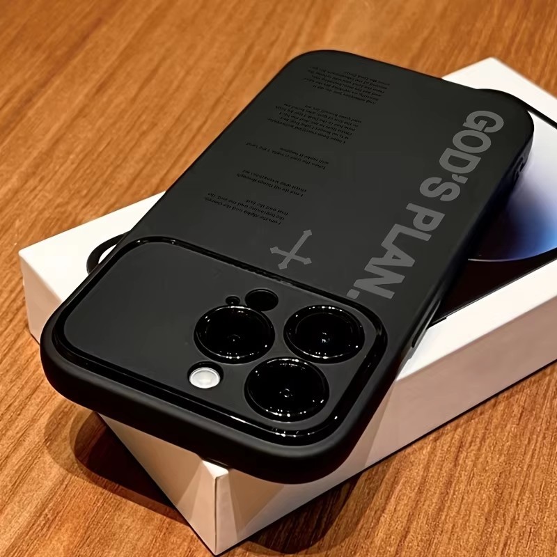 Plano De Deus Slogan Padrão Caso De Telefone Para iPhone 17 16 Pro Max 15 14 13 12 11 XS XR X 16 15 Plus À Prova De Choq