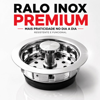 Ralo de Metal 6cm Para Pia com Válvula Americana Cromado Aço Inox Cozinha Ralinho Cesta Cestinha Cuba Com pino