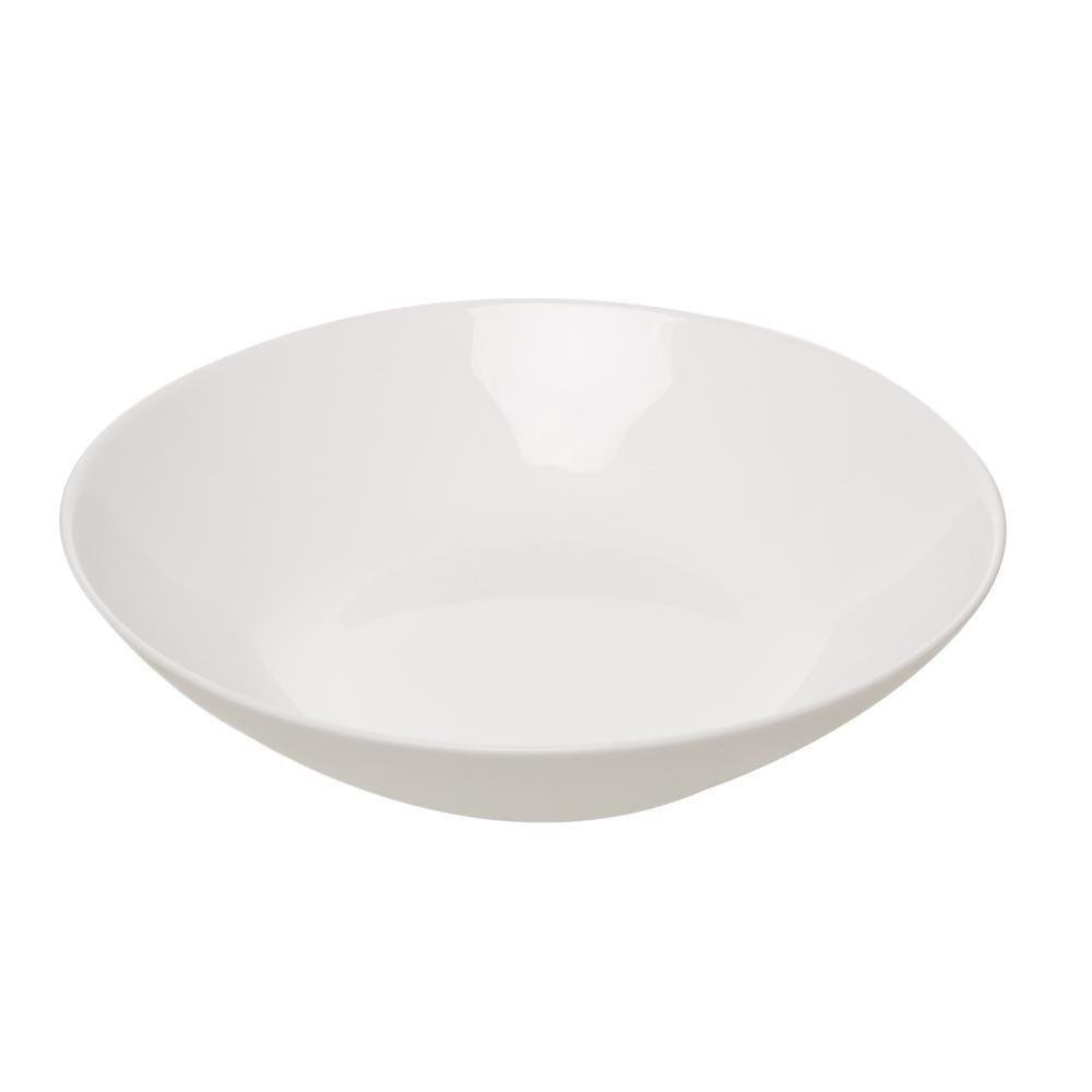 Prato Fundo Essenza 20cm Branco Vidro Opalino Rojemac Prof