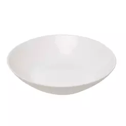 Prato Fundo Essenza 20cm Branco Vidro Opalino Rojemac Prof