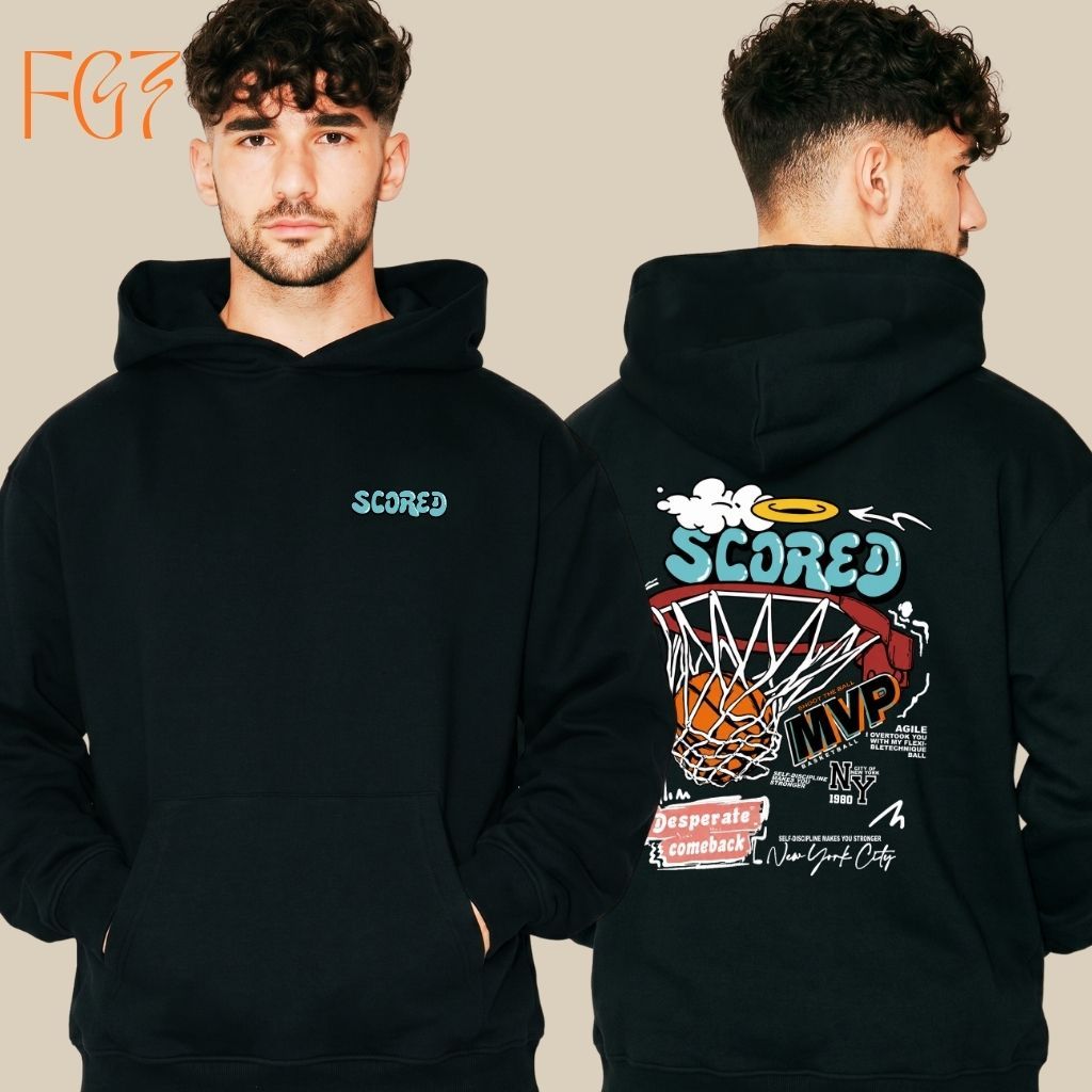 Moletom Canguru MVP Basquete Streetwear Scored Esporte Basketball Blusa de Frio