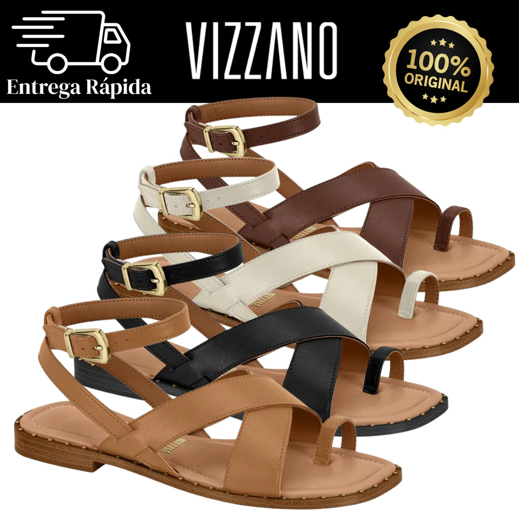 Sandália Rasteirinha Vizzano Feminina Confortável Estilosa Original