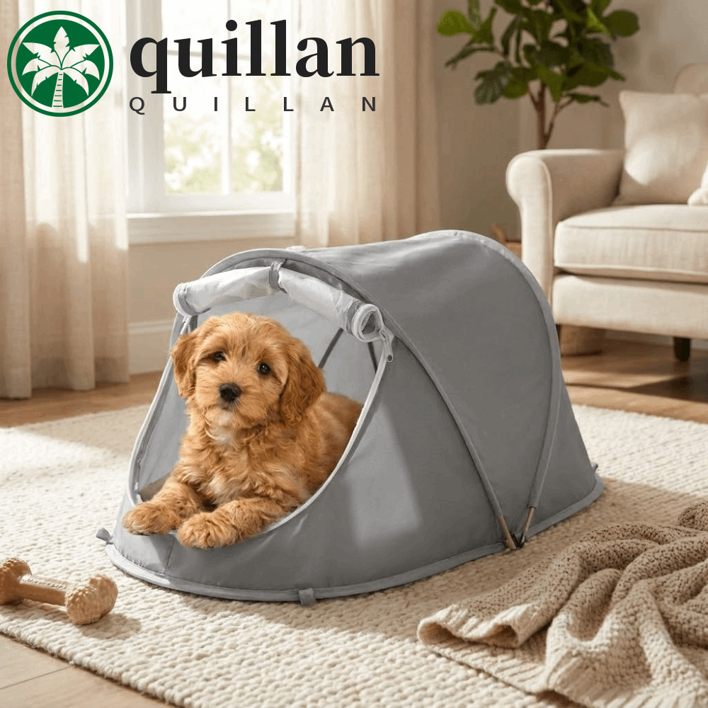 Cama De Barraca Para Cães QUILLAN , Dobrável Respirável À Prova De Sol Animais De Estimação , Dormir Removível E Ventila