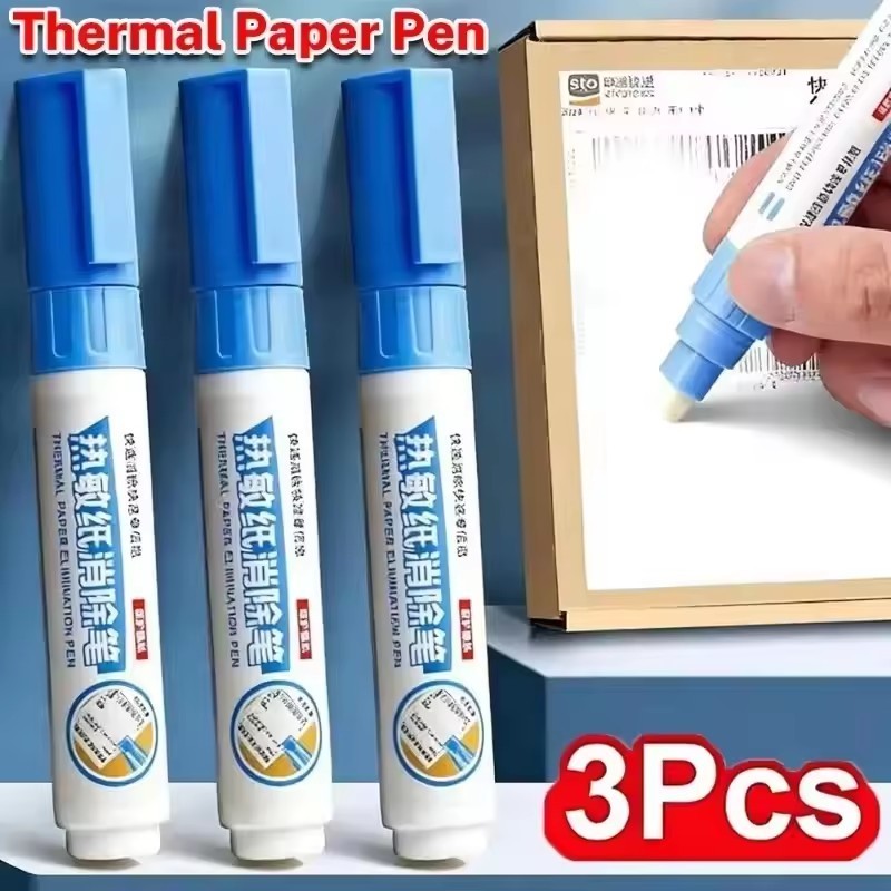 Caneta De Borracha De Papel Térmico De 3-1 Unidade-Portátil , De Secagem Rápida-Ferramenta De Proteção De Privacidade-Fl