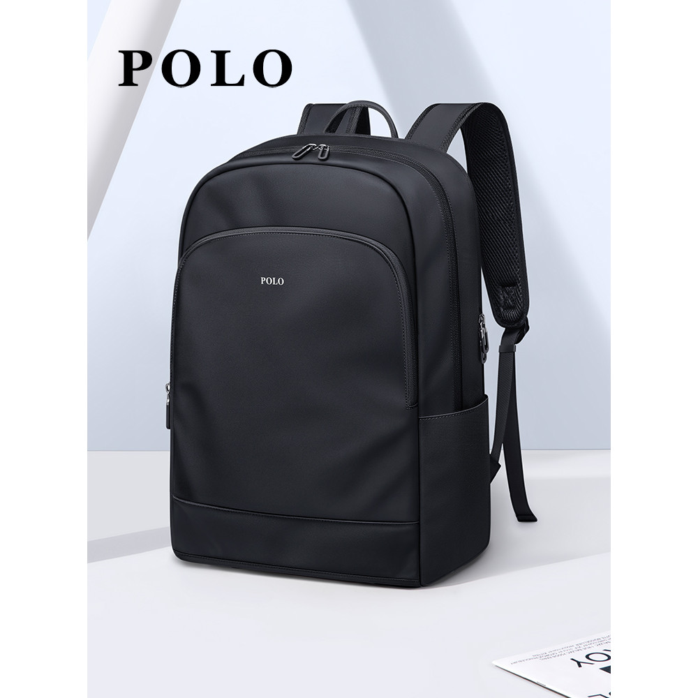 Mochila POLO masculina de grande capacidade, bolsa escolar para estudantes de viagem, bolsa para computador de 17.3 pole