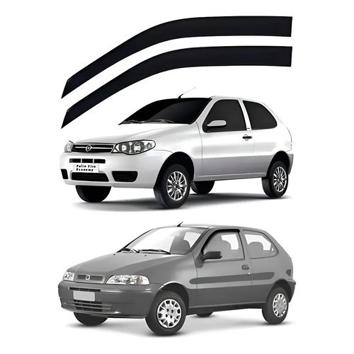 Calha De Chuva Palio Fire 1996 A 2015 2 Portas Acrilica Fumê