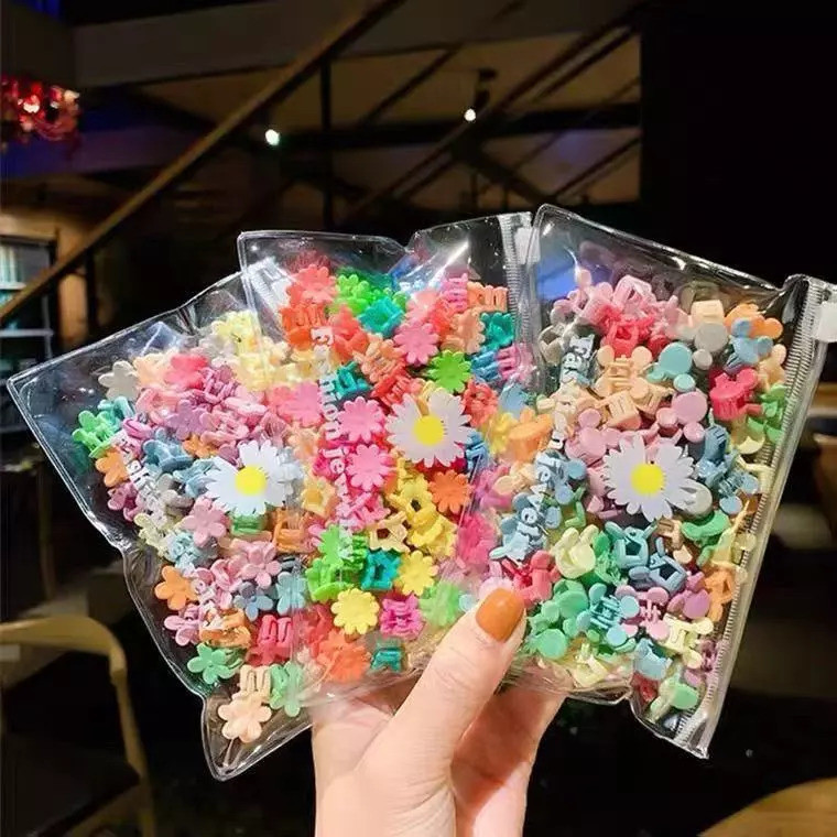 50/100//150/200 Unidades Candy Color Mini Small Grab Clip Children's Hair Accessories Hair Claw Cute Girl Princess
