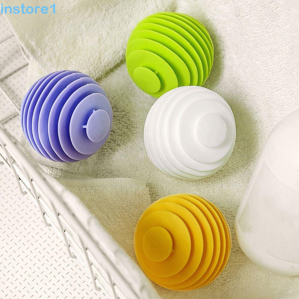 INSTORE 3 Peças De Bolas De Borracha Macia Para Lavanderia , Bola Colorida Anti-Emaranhamento Lavagem De Roupas , Reutil