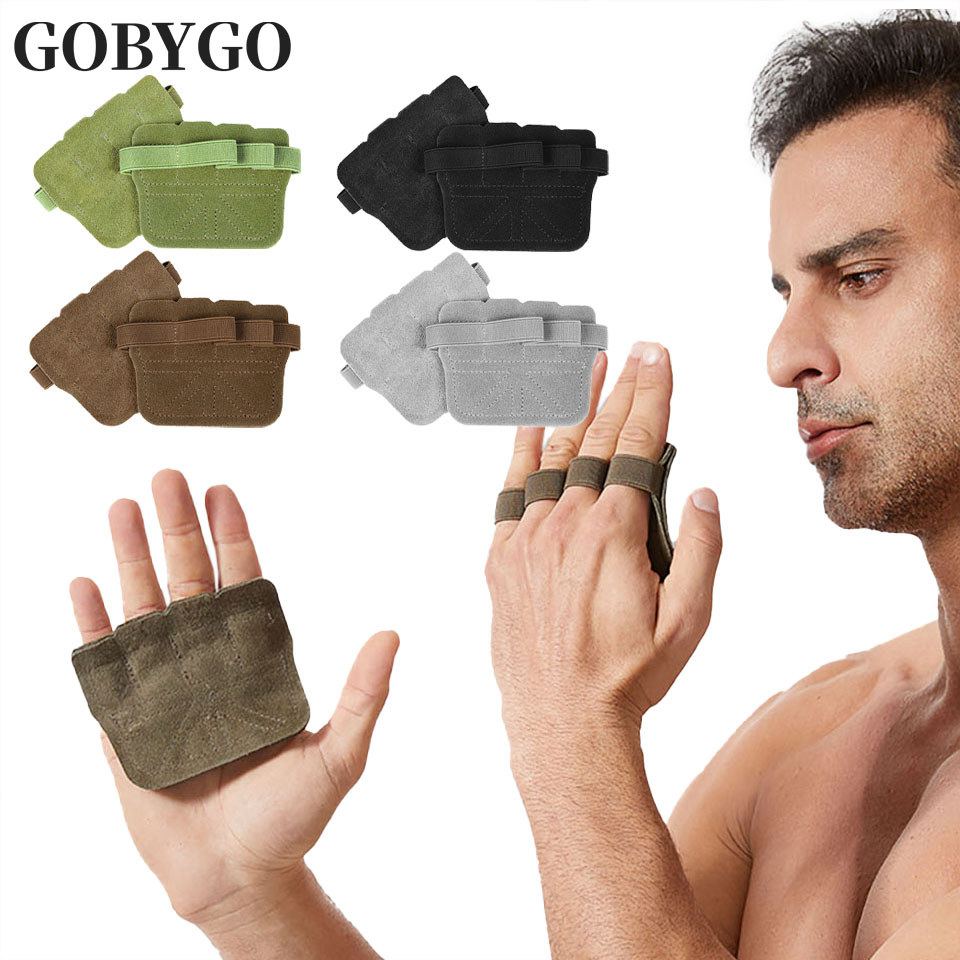 GOBYGO 1 Par Esportivo De Couro Palma Cinta Fitness Levantamento De Peso Barra Antiderrapante Luvas Resistentes Ao Desga