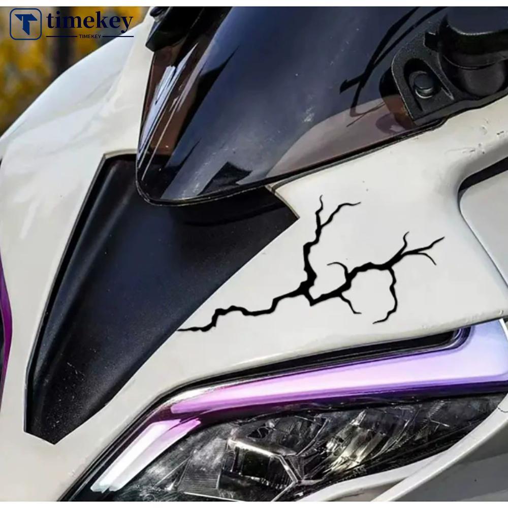 TIMEKEY Adesivos Refletivos Para Motocicleta , 2 Peças , 20x10cm , Faça Você Mesmo , Capacete De Moto ,-Brisa , Scooter