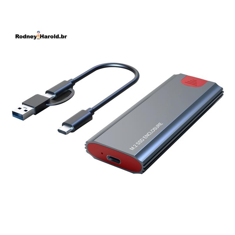 [Entrega Rápida R] Estojo SSD M2 M . 2 Para USB 3.1 Gen 2 Gabinete NVMe De 10 Gbps PCIE Key/(B +) Chave Disco Rígido , M