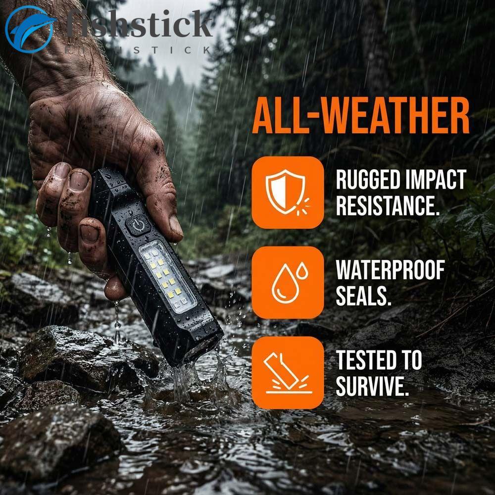Lanterna LED Portátil FISHSTICKA , Mini Lâmpada De Acampamento Inferior À Prova D'água , Iluminação De Emergência Com Lu