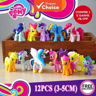 12 Pçs/Set Cor Aleatória My Little Pony PVC Bolo Topper Figuras De Ação Para Crianças/Meninas