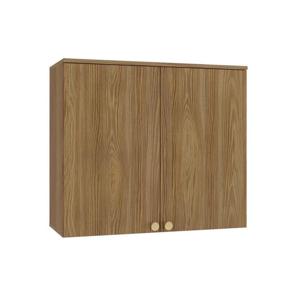Armário Aéreo p/ Cozinha Botanic M632 c/ 2 Portas 80cm Nogueira - Kappesberg