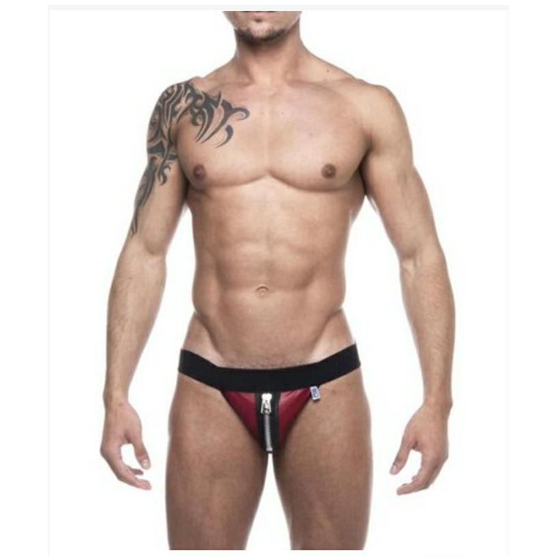 CUECA JOCKSTRAP ZÍPER VERMELHO