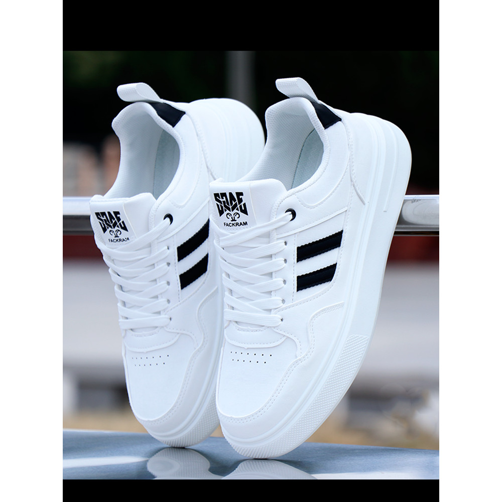 Sapatos brancos pequenos sapatos masculinos primavera outono novo estilo sapatos esportivos masculinos couro impermeável