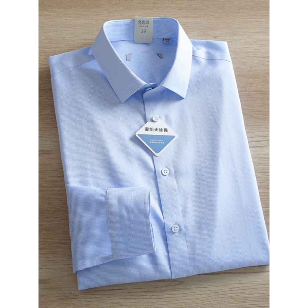 Roupas masculinas sem ferro para remoção de gabinete Houndstooth Camisa de manga comprida Roupas formais masculinas Busi