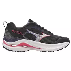 Tênis Mizuno Wave Vitality 7 Feminino - Preto-Rosa