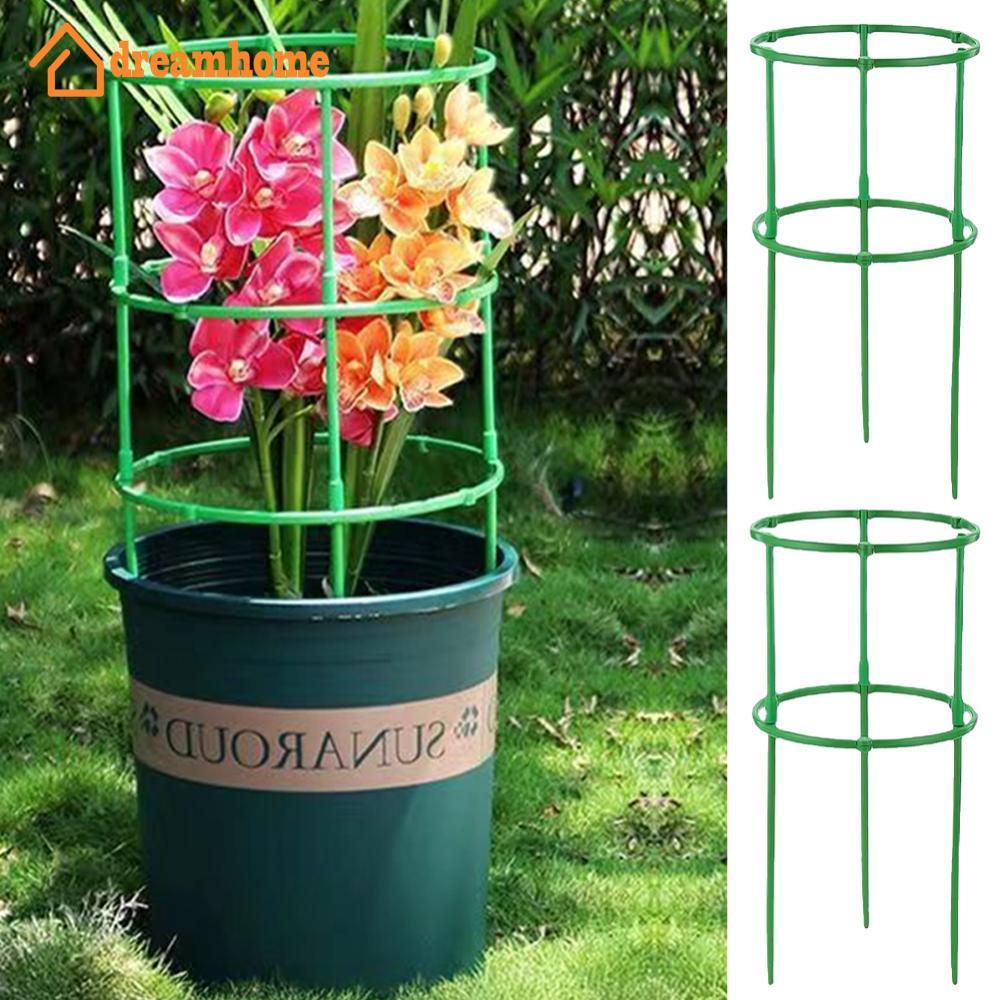 DREAMHOME Planta Suporte Pilha Meia Redonda Escalada Videiras Estaca Bonsai Haste De Fixação Jardim Titular Flor Anel Ra