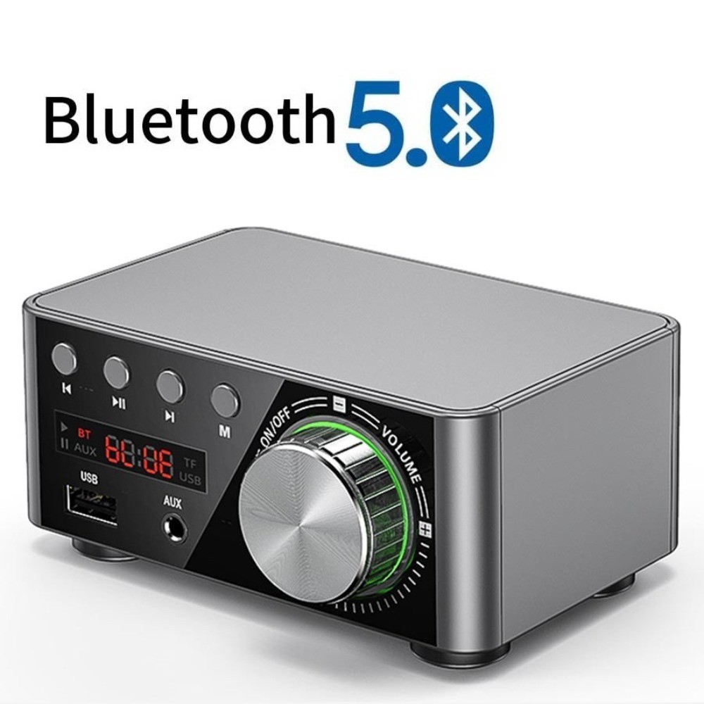 Mini Áudio HiFi Bluetooth 5.0 Amplificador De Potência Classe D Tpa3116 Digital Placa De Som USB AUX 50W * 2 Doméstico C