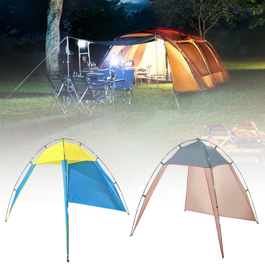 Outdoor Shade Tent Family Camping Canopy Triangle for 3-4 People Uv Protection Sun Shelter Easy Setup Beach for Fishing