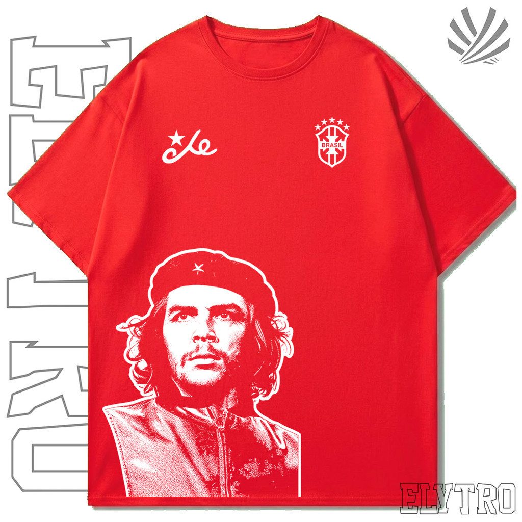 Camiseta Oversized e Básica Che Guevara Brasil Streetwear Harajuku Aesthetic Camisa