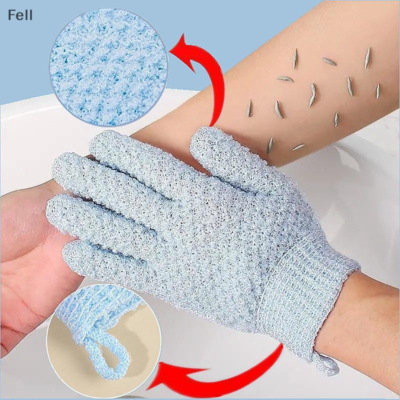 [Fel] 1 Peça De Banho Para Descascar Luvas Esfoliantes Luva De Massagem O Corpo Esponja Lavagem De Pele Hidratante SPA V