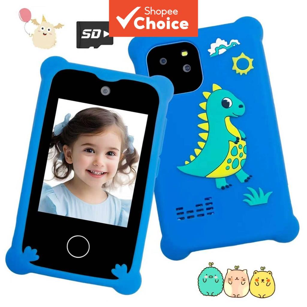 Smartphone Infantil para Crianças, Celular Sensível ao Toque, Brinquedo com Câmeras Duplas, Lanterna, Relógio, Tocador