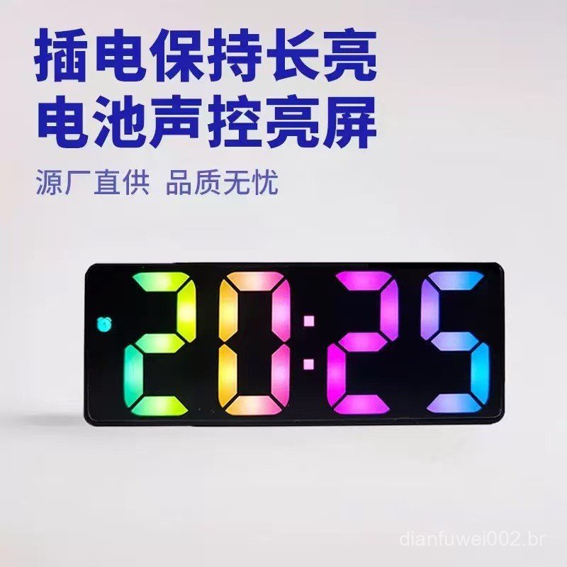 Relógio Espelho, Relógio Despertador, Relógio de Mesa Silencioso, Relógio Inteligente com Display de Hora, Relógio Digit