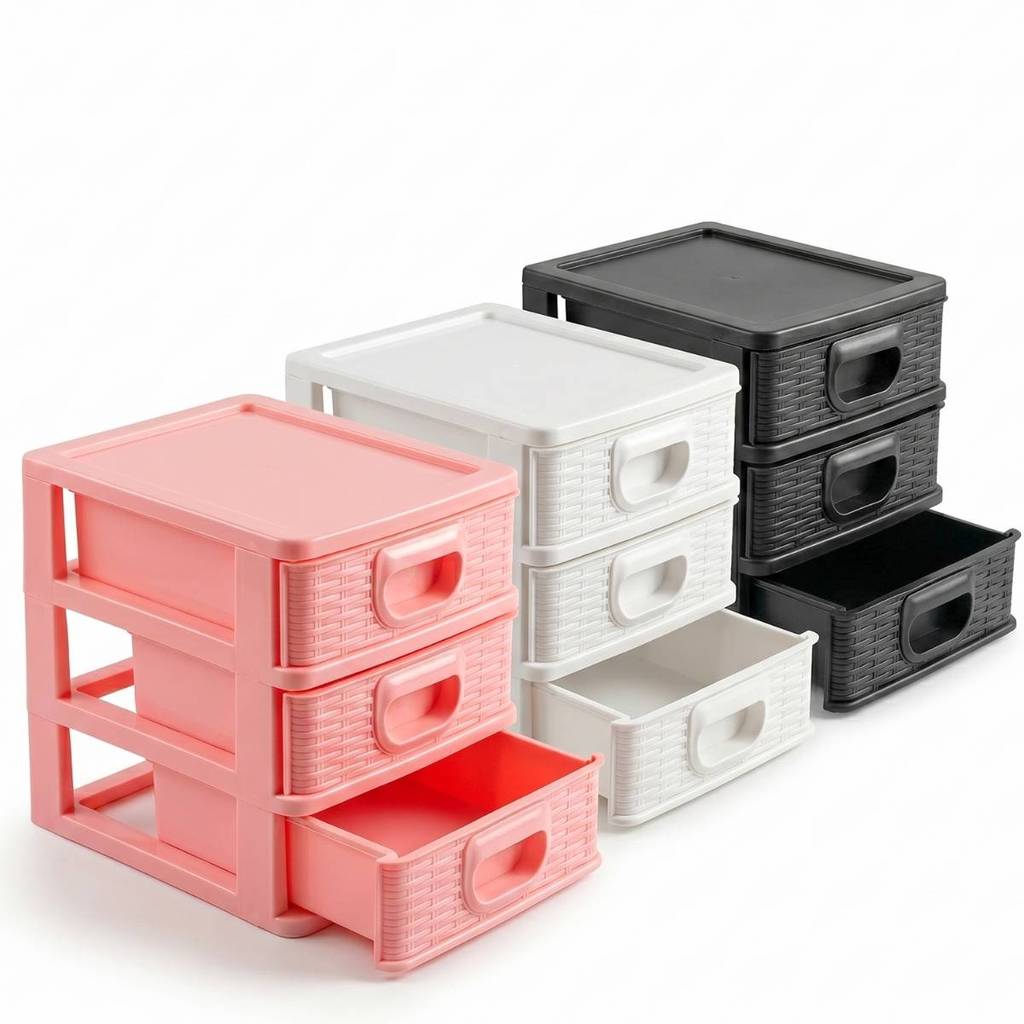 Organizador Gavetas Plástico 3 Gavetas Multiuso Casa Quarto