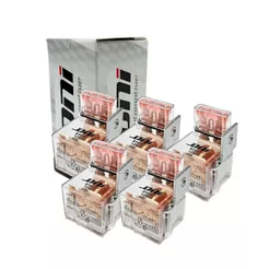 Kit 5 Relé Auxiliar 4 Terminais Acrílico Com LED Fusível 40A 12V Universal