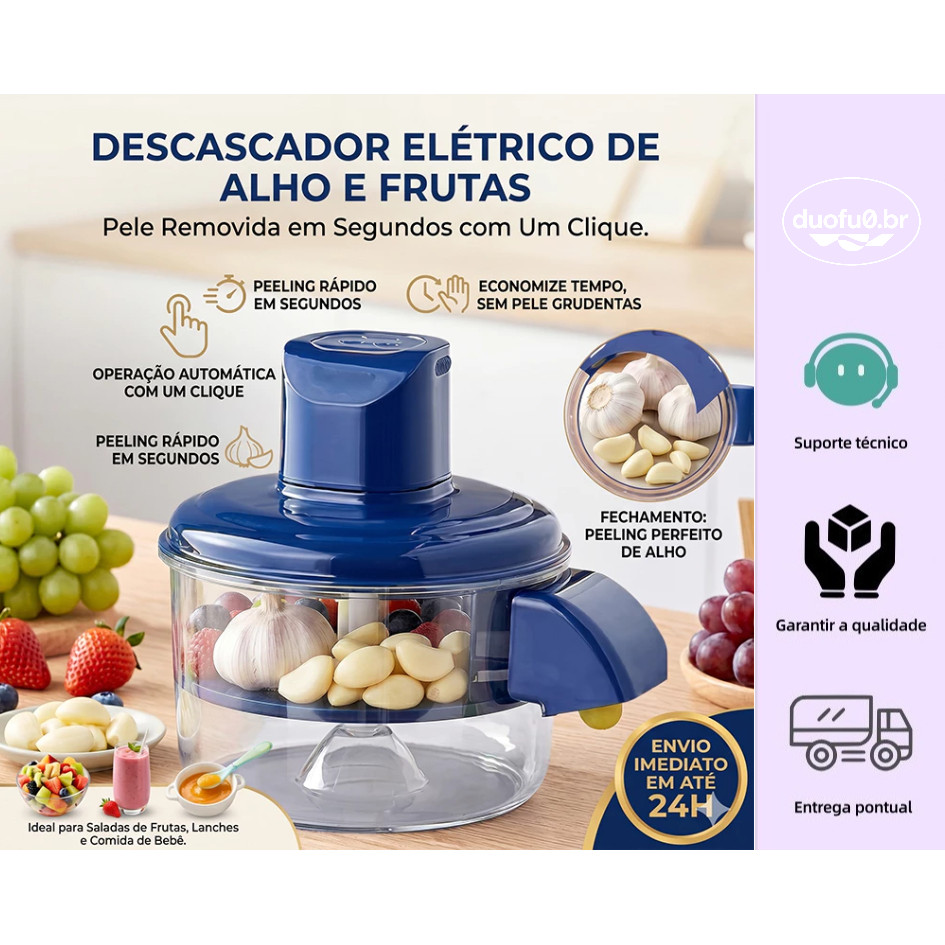 Automático multifuncional Mini cozinha portátil elétrico triturador de alho descascador de frutas vegetais