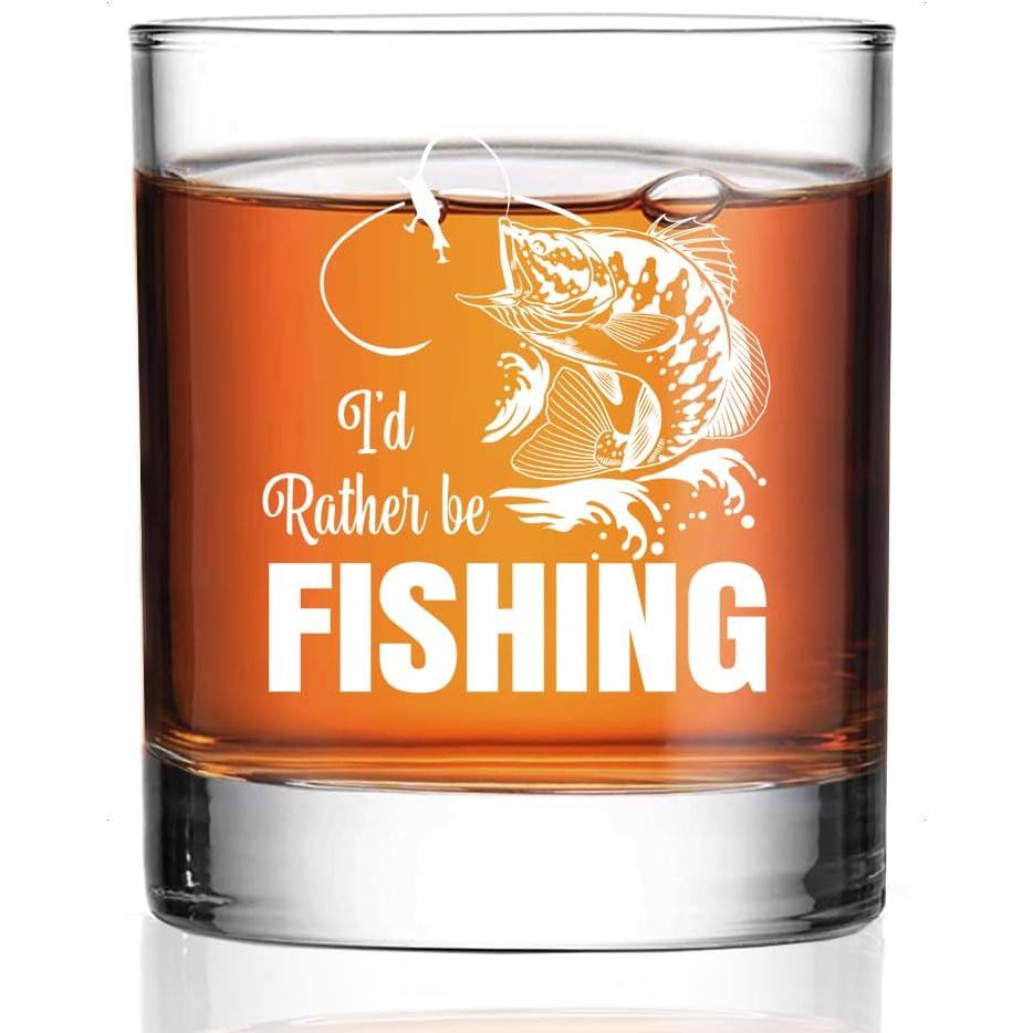 Copo de Whisky "Prefiro Estar Pescando" da Perfectinsoy, Presentes de Dia dos Pais para Irmãos, Pai, Avô, Tio, Ótimos Pr