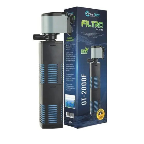 Filtro Interno Silencioso para Aquário até 200L — Ocean Tech OT-2000F 1200L/h 127V - Envio Imediato