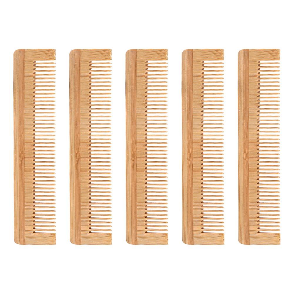 Conjunto de 10 pentes de madeira, pentes sem cabo com dentes finos para modelagem de cabelo, adequados para cabelos long