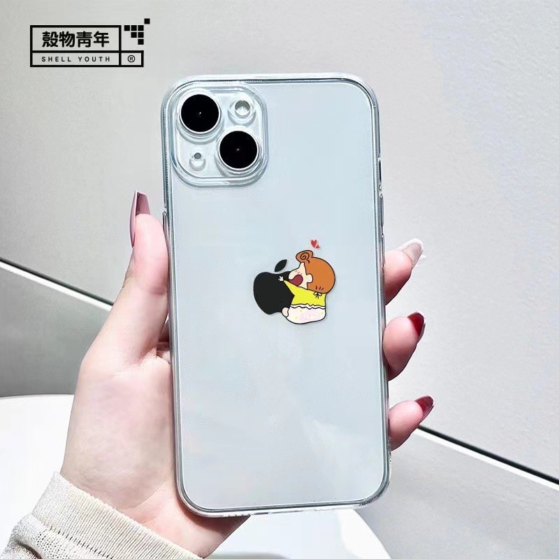 Capa protetora para iPhone 14 Pro, adequada para Apple, capa criativa transparente para XR, iPhone 11, 17 Pro Max, Tom e