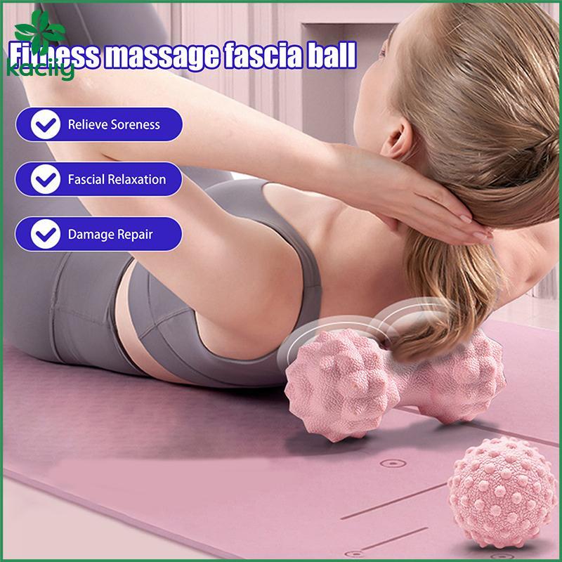 Rolo De Massagem Para Os Pés De Amendoim Duplo Lacrosse Bola Espetada Bolas Miofasciais Fasceíte Plantar Mobilidade Ba A