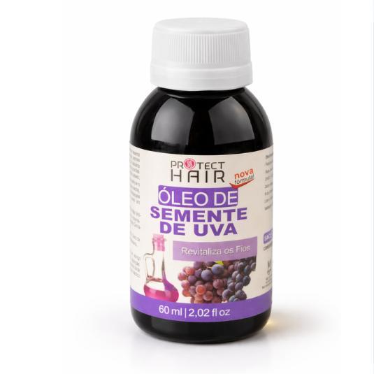 Óleo Vegetal Semente de Uva 60ml para umectação capilar Protect Hair