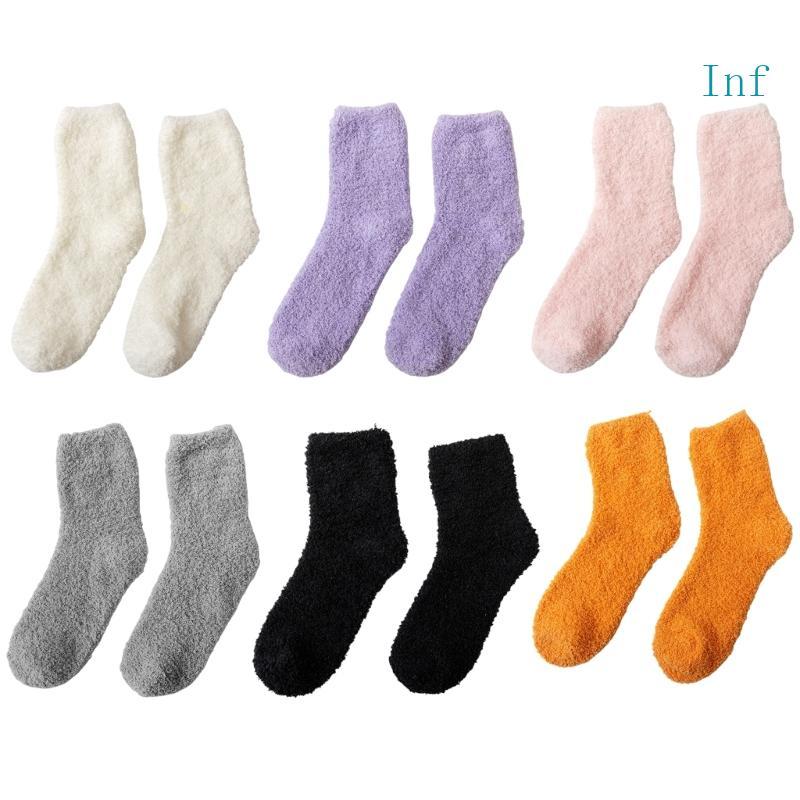 Inf 6 Pares Meias Lã Para Dormir Homens E, Térmicas Macias Quentes Inverno