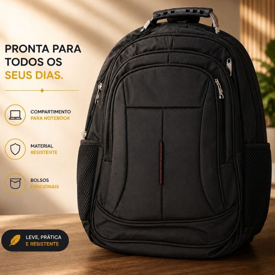 Mochila De Viagem Masculina Feminina Grande Impermeável Reforçada Executiva Para Notebook Trabalho
