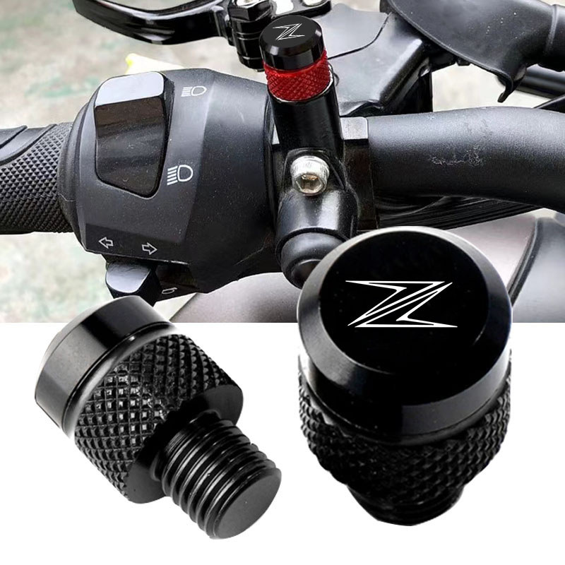 Para Kawasaki Z Z800 2013-2017 Novo Com Logotipo Z800 Motocicleta M10 * 1.25 Parafusos De Alumínio Espelho Buraco Plugue