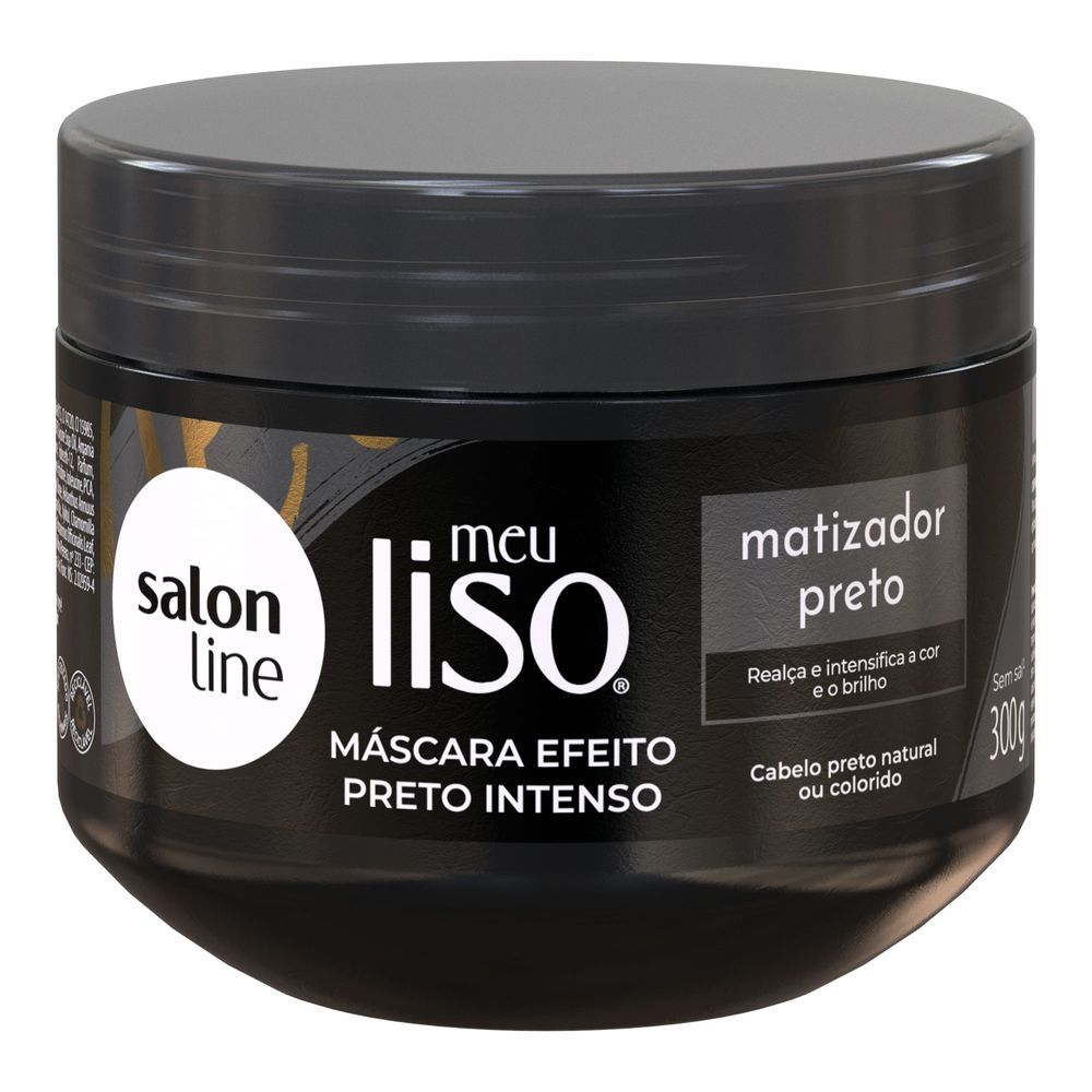 Máscara Capilar Salon Line Meu Liso Matizadora Preto 300g