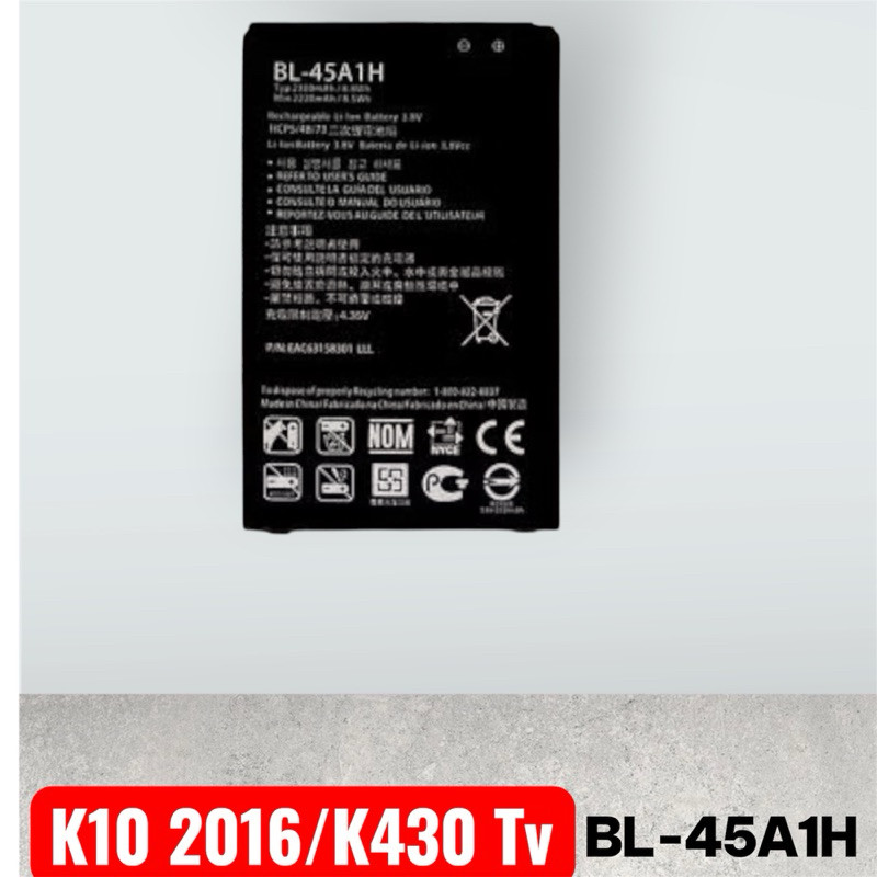 BAT COMPATIVEL K10 2016 K430(BL-45A1H)ORG NOVA COM GARANTIA