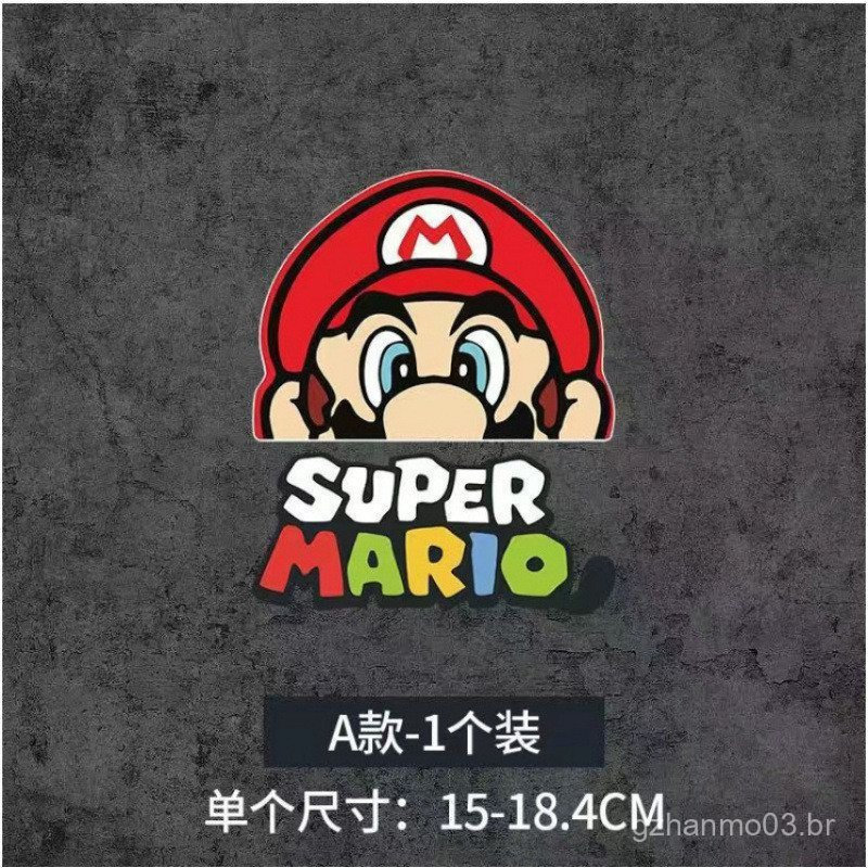 Adesivos do Mario em Estilo Cartoon, Adesivos para Carro Super Mario, Adesivos para Mala, Adesivos para Motocicleta, Ade