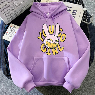 Moletom Canguru  Estampa exclusiva Coelho "Yup Girl" Hoodies Moda Feminina Casual Vintage Pullovers Envio Rápido