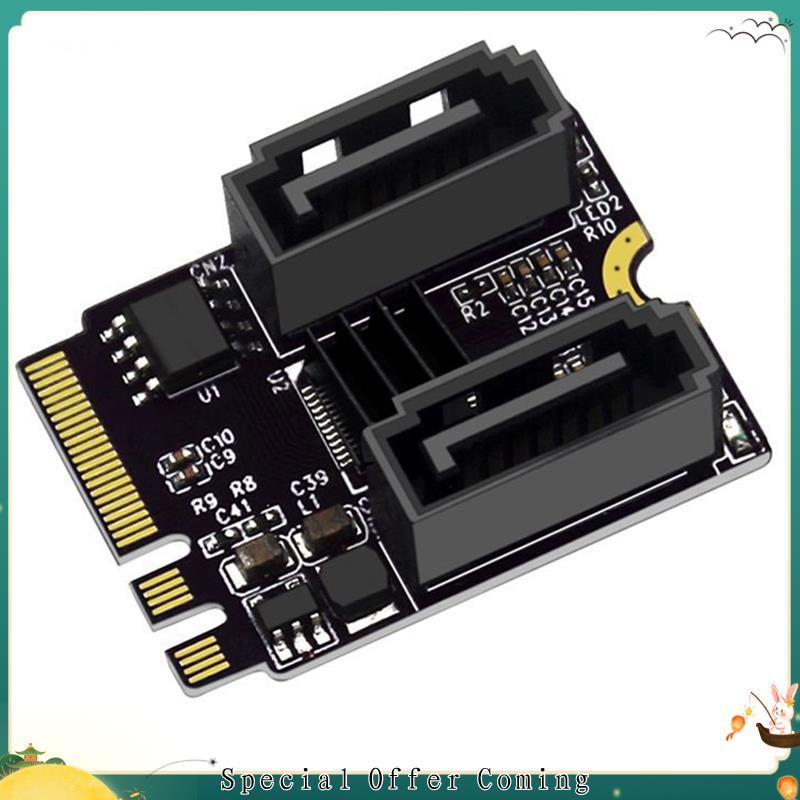 hhuuele1 Chave M . 2 + E Para Adaptador SATA 3 Jm582 Chips De Placa De Revisão 2 Portas III Cartão Preto Acessórios Comp
