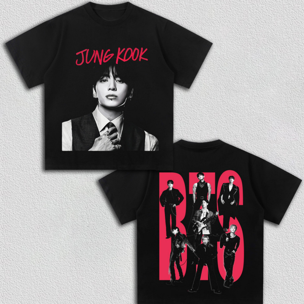 [Camiseta Premium em Algodão Puro]SISI Camiseta BTS Seven Jungkook Kpop Turnê Mundial Arirang 2026 Army Streetwear