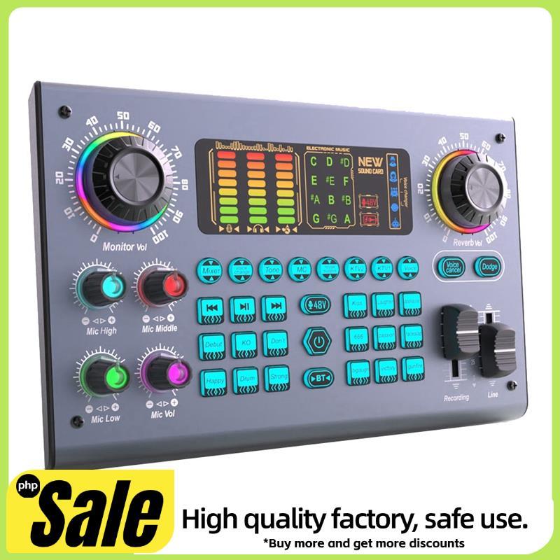 Podcast Profissional Placa De Som Ao Vivo DJ Mixer Equipamento Misturador Áudio Para Gravação De PC Cantando Streaming J