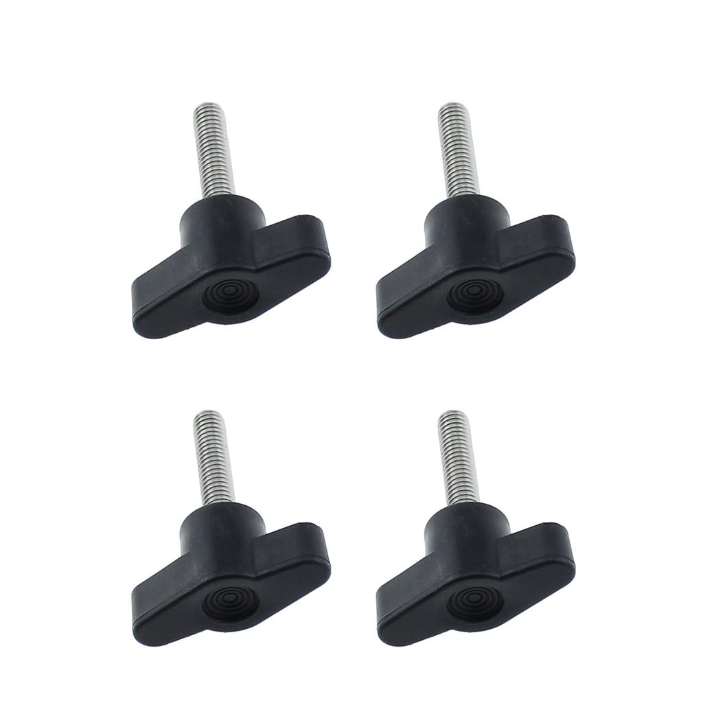 RLECS 4PCS Parafuso de Aperto Manual Tipo Z em Aço Inoxidável 304 com Cabeça Plástica, Parafuso Mecânico com Manípulo em
