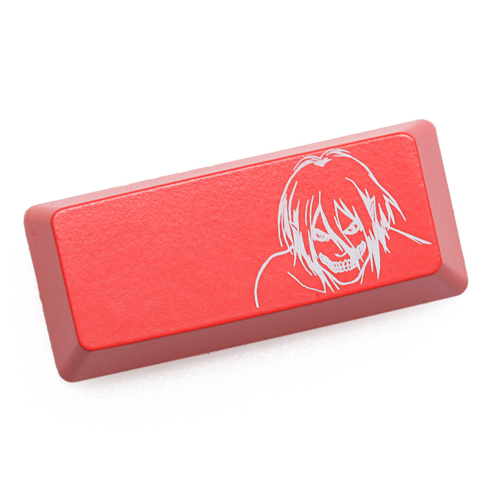 Teclado mecânico exclusivo translúcido Keycap vermelho preto de volta ao carro ataque em titã Allen Mikasa capitão arman
